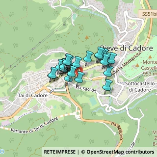 Mappa Lunga Via delle Dolomiti, 32044 Pieve di Cadore BL, Italia (0.28276)