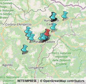 Mappa Via Galghena, 32044 Pieve di Cadore BL, Italia (9.9965)