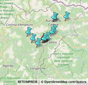 Mappa Via Regia, 32044 Pieve di Cadore BL, Italia (8.14333)