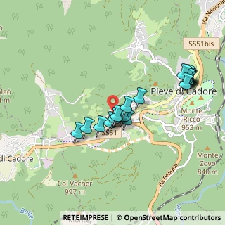 Mappa Via Regia, 32044 Pieve di Cadore BL, Italia (0.8815)