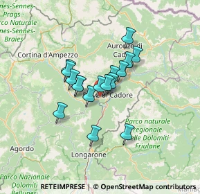 Mappa Via Monte Rite, 32044 Pieve di Cadore BL, Italia (9.18)