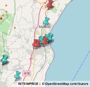 Mappa Via Roma Nord, 95018 Riposto CT, Italia (4.45)