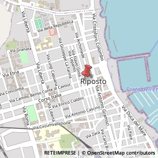 Mappa Via Camillo Benso Conte Di Cavour, 34, 95018 Riposto, Catania (Sicilia)