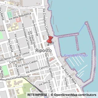 Mappa Via Camillo Benso Conte Di Cavour, 7, 95018 Riposto, Catania (Sicilia)