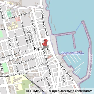 Mappa Via Antonio Gramsci, 106, 95018 Riposto, Catania (Sicilia)