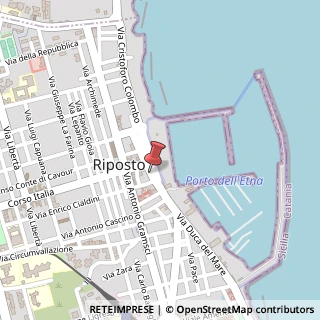 Mappa Via Duca del Mare, 11, 95018 Riposto, Catania (Sicilia)