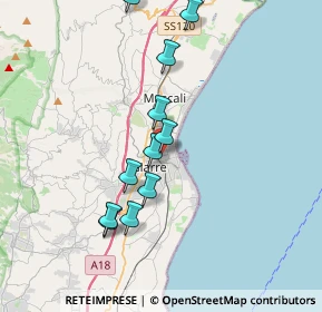 Mappa Via Vespri, 95018 Riposto CT, Italia (3.92091)