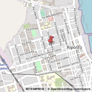 Mappa Via Concordia, 141, 95018 Riposto, Catania (Sicilia)