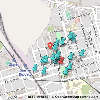 Mappa Via Roma, 95018 Riposto CT, Italia (0.2225)