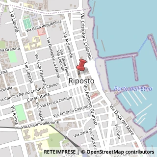 Mappa Via Archimede, 82, 95018 Riposto, Catania (Sicilia)