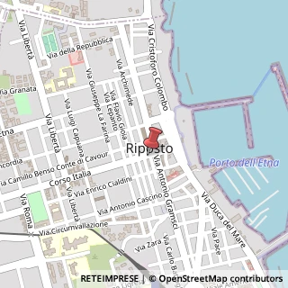 Mappa Corso Italia, 24/26, 95018 Riposto, Catania (Sicilia)