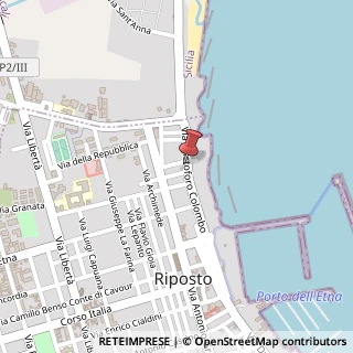 Mappa Via Cristoforo Colombo, 95018 Riposto CT, Italia, 95018 Riposto, Catania (Sicilia)
