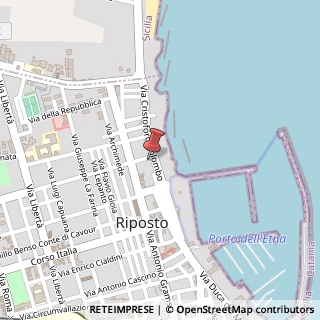 Mappa Via Cristoforo Colombo, 77, 95018 Riposto, Catania (Sicilia)