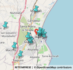 Mappa Via Granata, 95018 Riposto CT, Italia (1.67167)