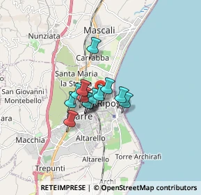 Mappa Via Granata, 95018 Riposto CT, Italia (1.06714)