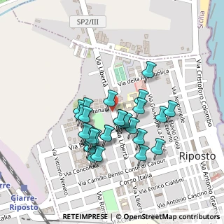 Mappa Viale Liberta, 95018 Riposto CT, Italia (0.20345)