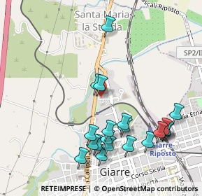 Mappa Via Aprile Finochiaro, 95014 Giarre CT, Italia (0.6145)