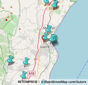 Mappa Via Aprile Finochiaro, 95014 Giarre CT, Italia (5.01143)