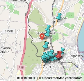 Mappa Via dei Normandi, 95014 Giarre CT, Italia (1.0555)