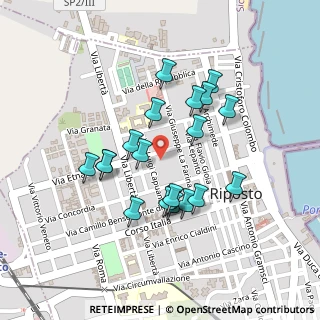 Mappa Via Etna, 95018 Riposto CT, Italia (0.222)