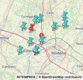 Mappa Viale Martiri della Libertà, 41011 Campogalliano MO, Italia (6.86333)