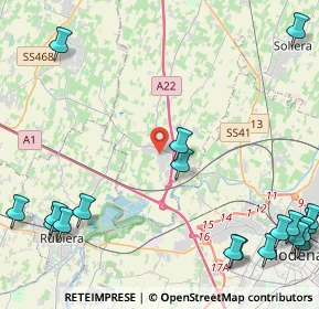 Mappa Via XXV Aprile, 41011 Campogalliano MO, Italia (6.851)