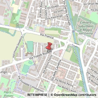 Mappa Via rosselli fratelli 2/c, 42100 Reggio nell'Emilia, Reggio nell'Emilia (Emilia Romagna)