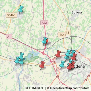 Mappa A22 Brennero - Modena, 41011 Campogalliano MO, Italia (5.59944)
