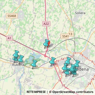 Mappa A22 Brennero - Modena, 41011 Campogalliano MO, Italia (5.50615)