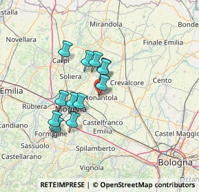 Mappa Via Alda Merini, 41015 Nonantola MO, Italia (10.96167)