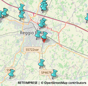 Mappa Via Marino Mazzacurati, 42122 Reggio nell'Emilia RE, Italia (6.1135)