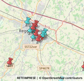 Mappa Via Marino Mazzacurati, 42122 Reggio nell'Emilia RE, Italia (3.50538)