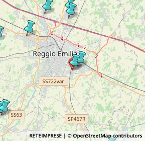 Mappa Via Marino Mazzacurati, 42122 Reggio nell'Emilia RE, Italia (6.73083)