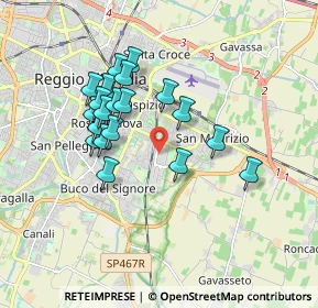 Mappa Via Marino Mazzacurati, 42122 Reggio nell'Emilia RE, Italia (1.576)