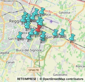 Mappa Via Marino Mazzacurati, 42122 Reggio nell'Emilia RE, Italia (1.608)