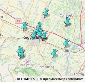 Mappa Via P. e. M. Curie, 42122 San Maurizio RE, Italia (6.63267)