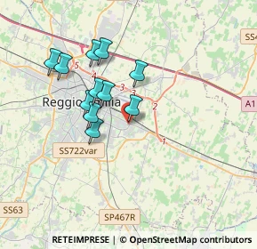 Mappa Via P. e. M. Curie, 42122 San Maurizio RE, Italia (3.05364)