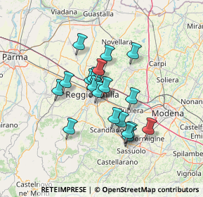 Mappa Via P. e. M. Curie, 42122 San Maurizio RE, Italia (10.258)