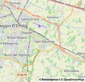 Mappa Via P. e. M. Curie, 42122 Reggio nell'Emilia RE, Italia (1.8285)