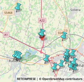 Mappa Via Barchetta, 41011 Campogalliano MO, Italia (5.56667)