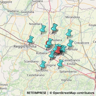 Mappa Via Aldo Moro, 41011 Campogalliano MO, Italia (9.8725)