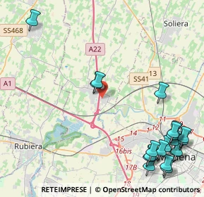 Mappa Via Passatore, 41011 Campogalliano MO, Italia (6.1335)