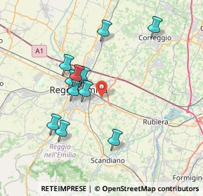 Mappa 42122 Reggio nell'Emilia RE, Italia (6.98909)