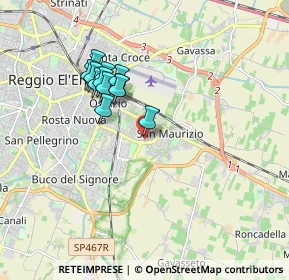 Mappa Via Alberto Ferioli, 42122 San Maurizio RE, Italia (1.53167)