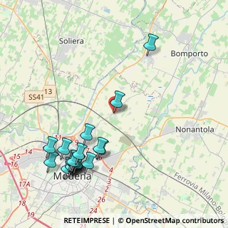 Mappa Via Del Grano, 41122 Modena MO, Italia (5.05737)