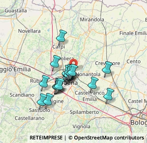 Mappa Via Del Grano, 41122 Modena MO, Italia (10.922)