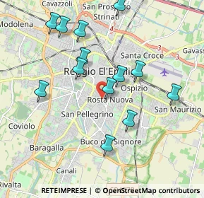 Mappa Via Leonardo Da Vinci, 42122 Reggio nell'Emilia RE, Italia (1.95385)