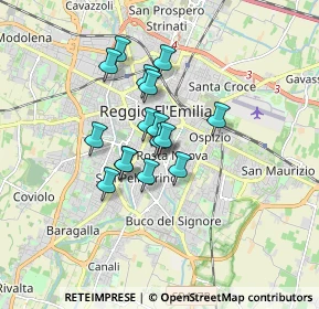 Mappa Via Leonardo Da Vinci, 42122 Reggio nell'Emilia RE, Italia (1.2075)