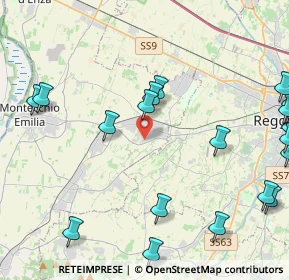 Mappa Via Fratelli Miselli, 42025 Cavriago RE, Italia (5.871)