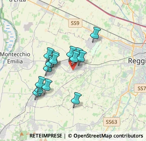 Mappa Via Fratelli Miselli, 42025 Cavriago RE, Italia (2.838)